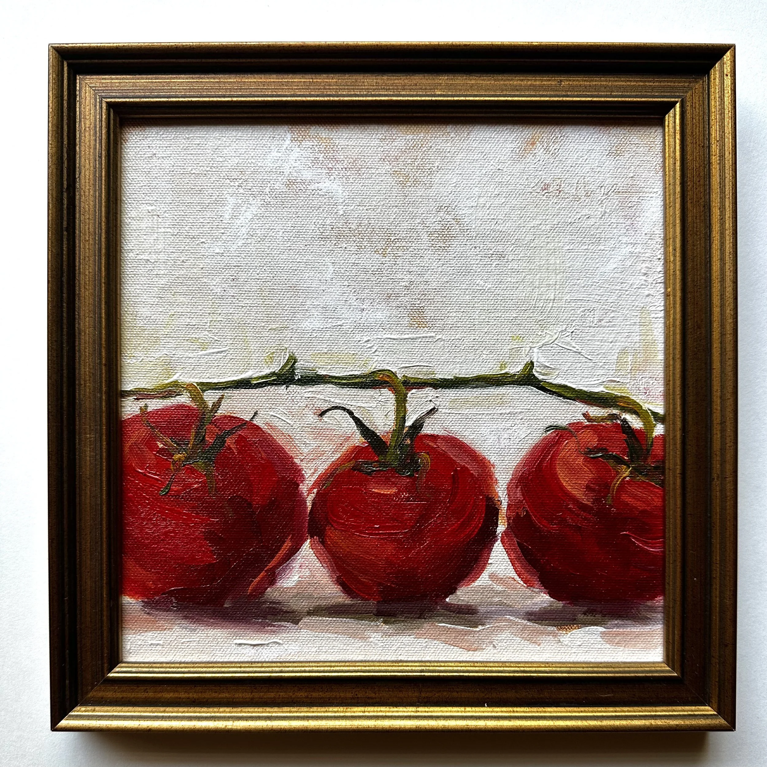 "Three Tomatoes" Original Oil Painting