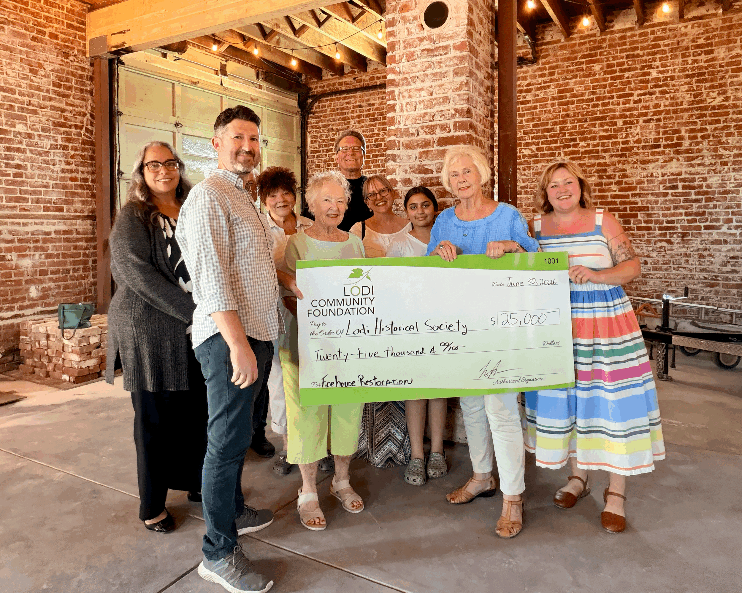 Lodi Historical Society receives Community Impact Grant from the Lodi Community Foundation