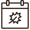 Calendar page with a leaf icon, indicating a date or event related to nature or fall.