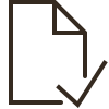 Icon of a document with a check mark