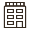 Icon of a building with multiple floors and windows.