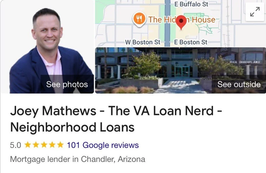 My new google business page finally hit 100 reviews and I MISSED IT....but 101 works, because I love doing some VA 101 with folks!

Get it....no? 

I&rsquo;ll see myself out.