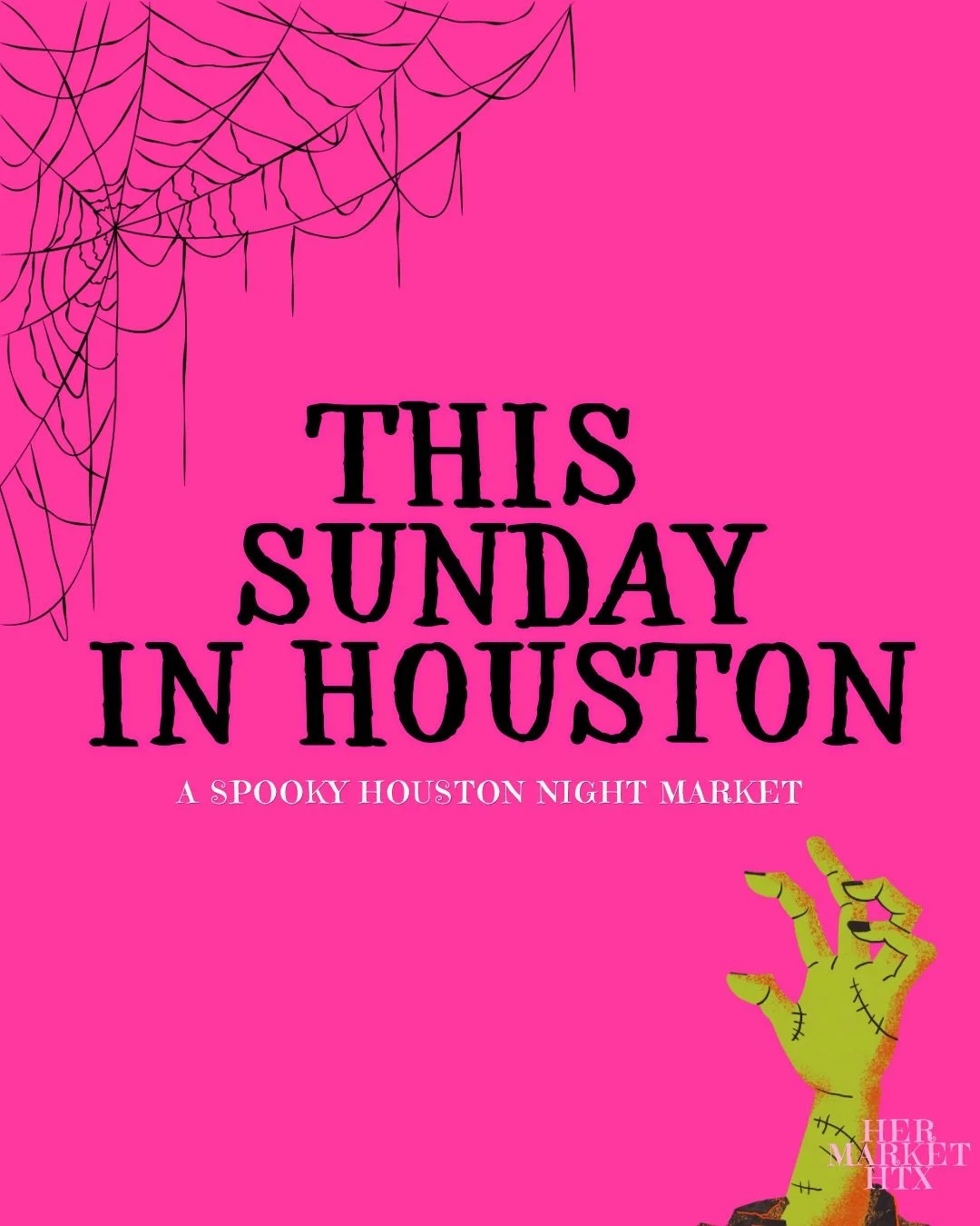 👻 THIS SUNDAY IN HOUSTON | 10/18

HOUSTON, we&rsquo;re back at @esplanadeatnavigation 🧡

Join us in East Downtown this Sunday from 5PM&ndash;9PM for our Ghouls Night Out Market our first Halloween-themed market of the month, and one you don&rsquo;t