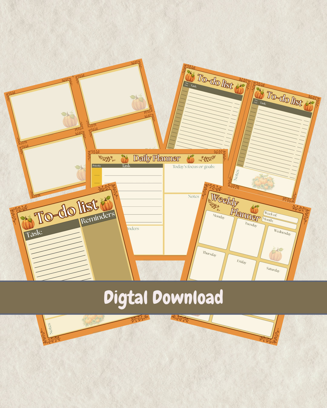 Pumpkin Planner Bundle | Printable PDF