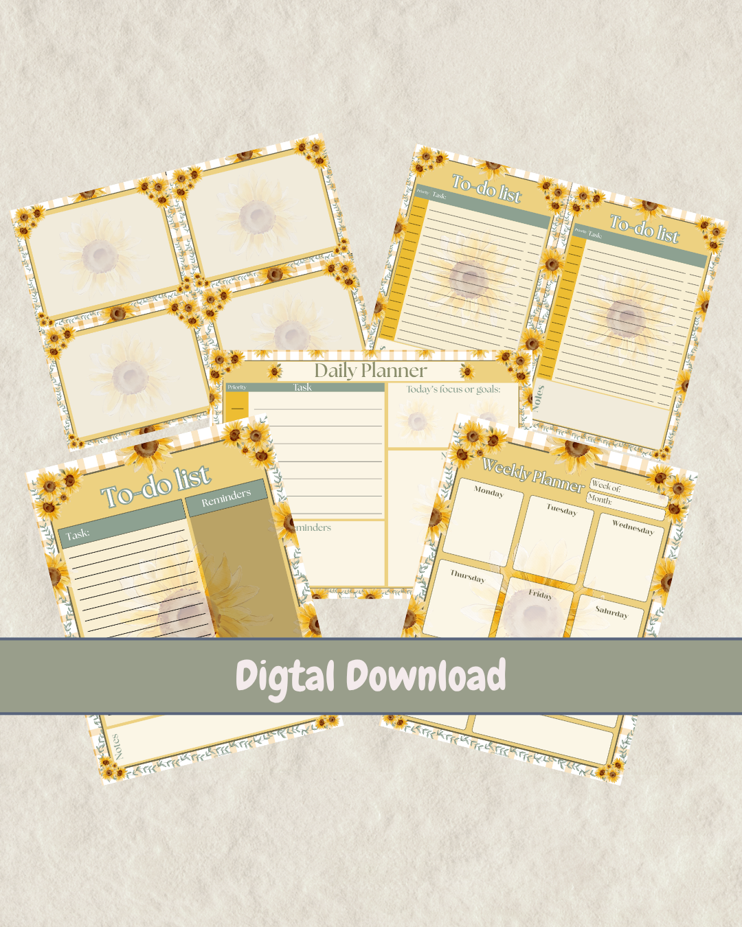 Sunflower Planner Bundle