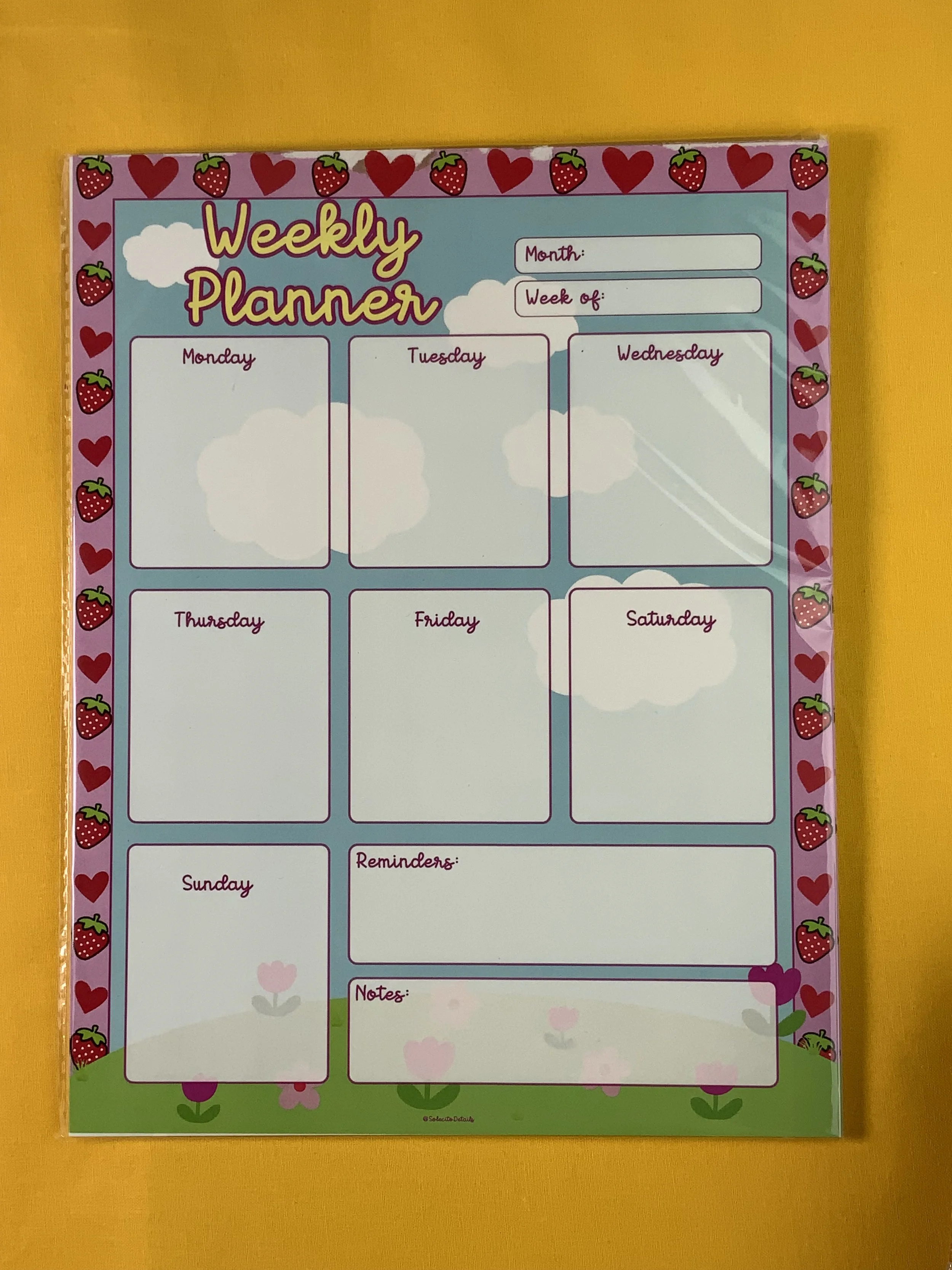 Strawberry Kawaii Weekly planner