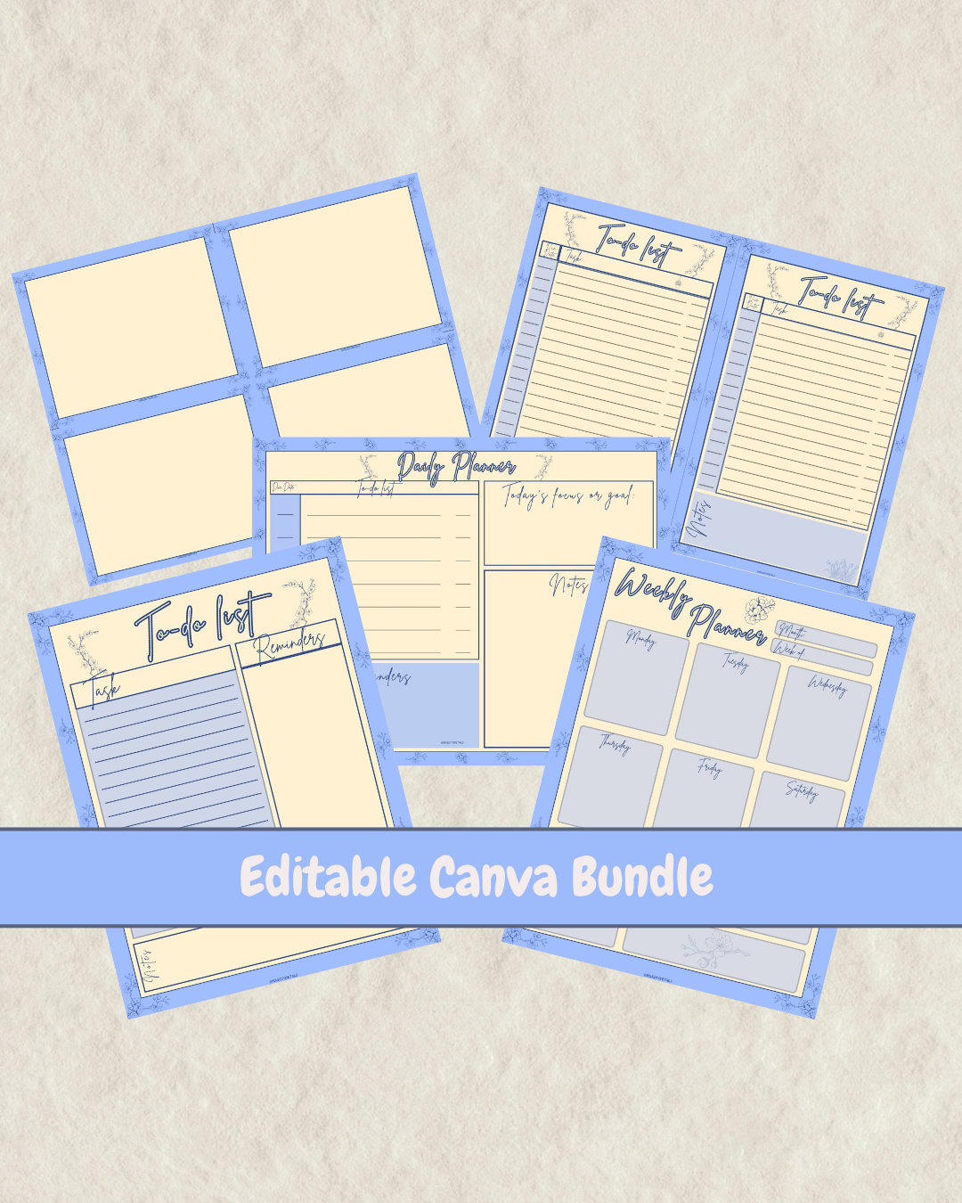 Editable Baby Cherry Blossom Planner Bundle