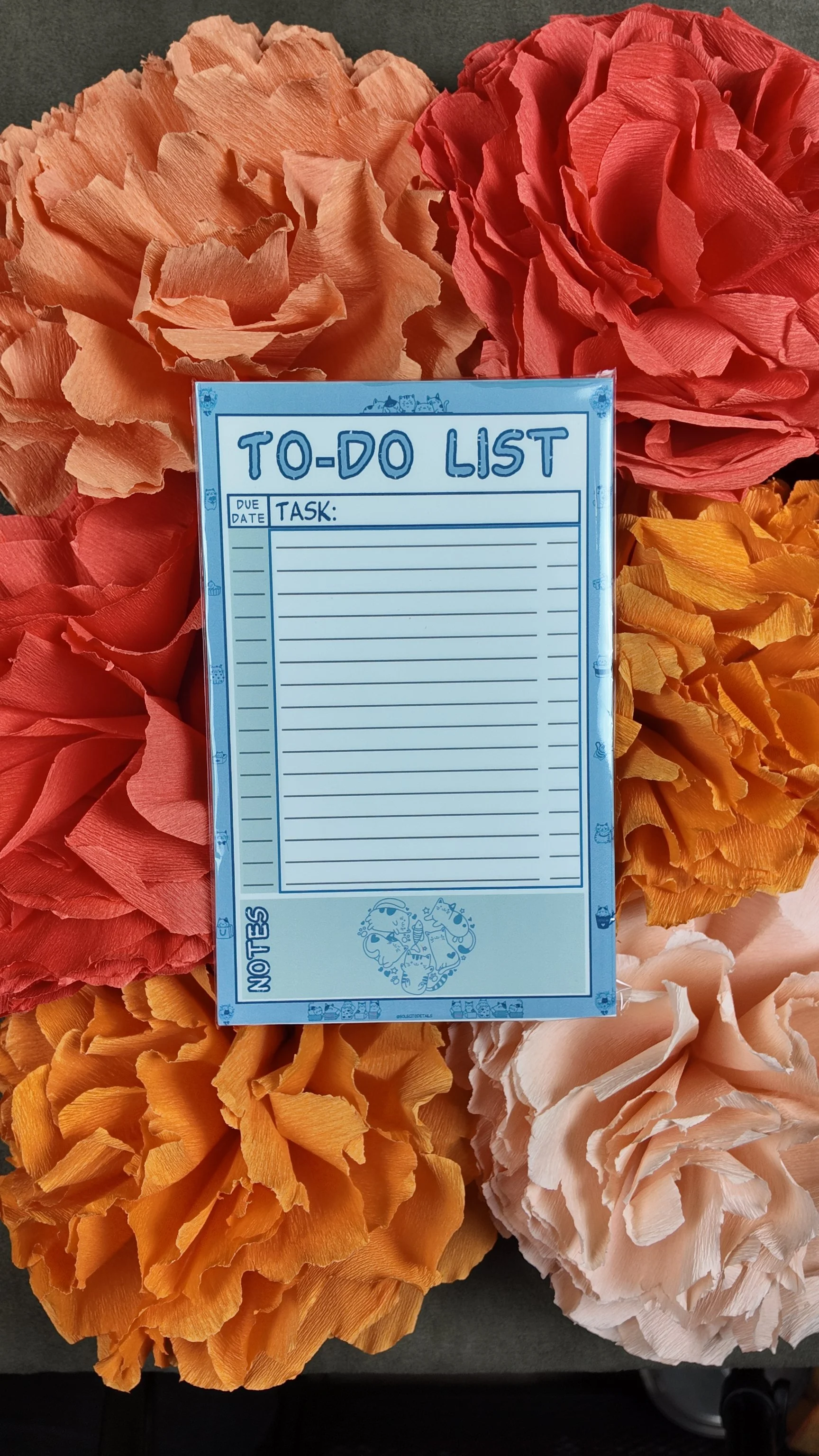 Half size cat to-do list