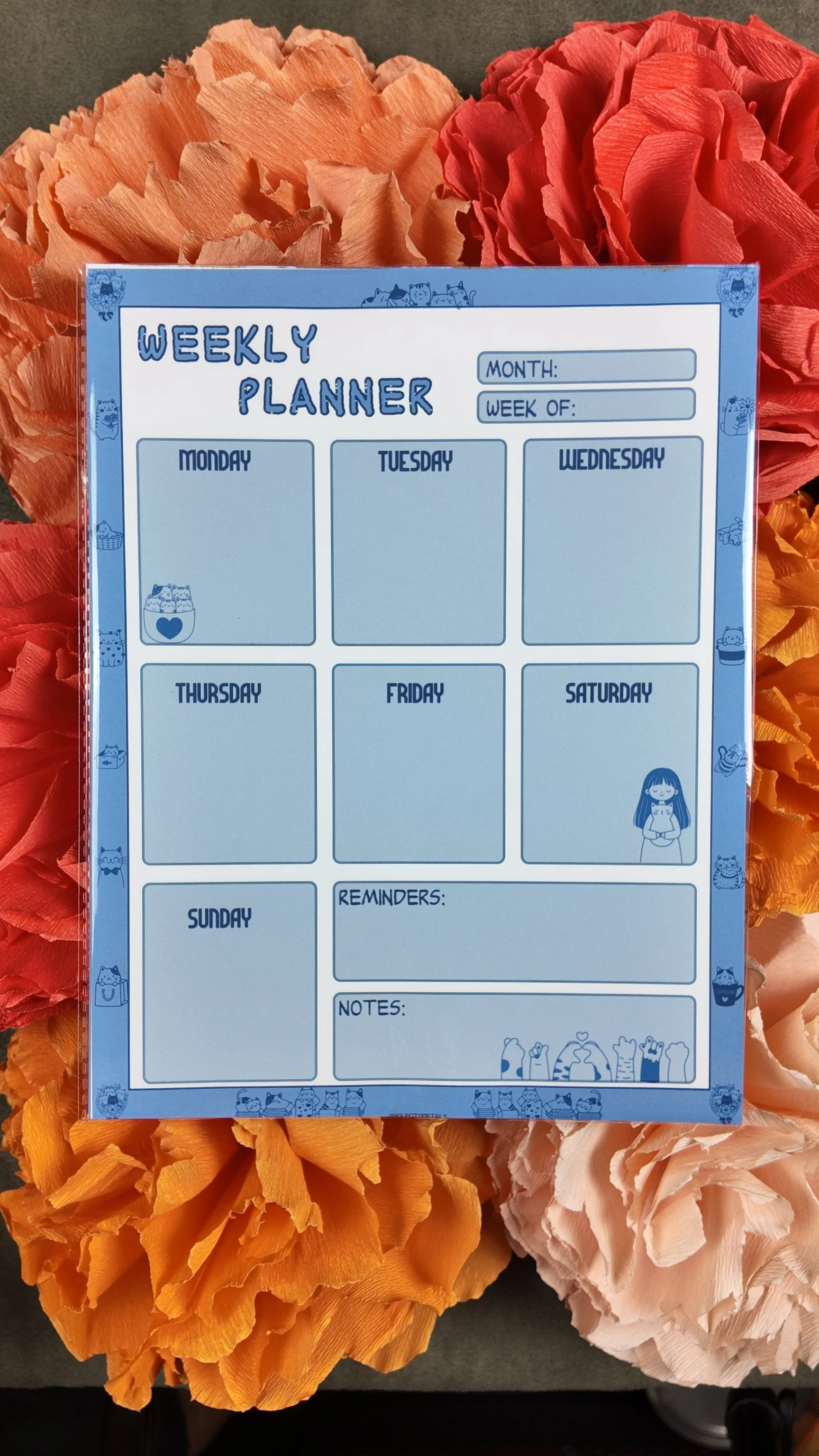 Cat weekly planner