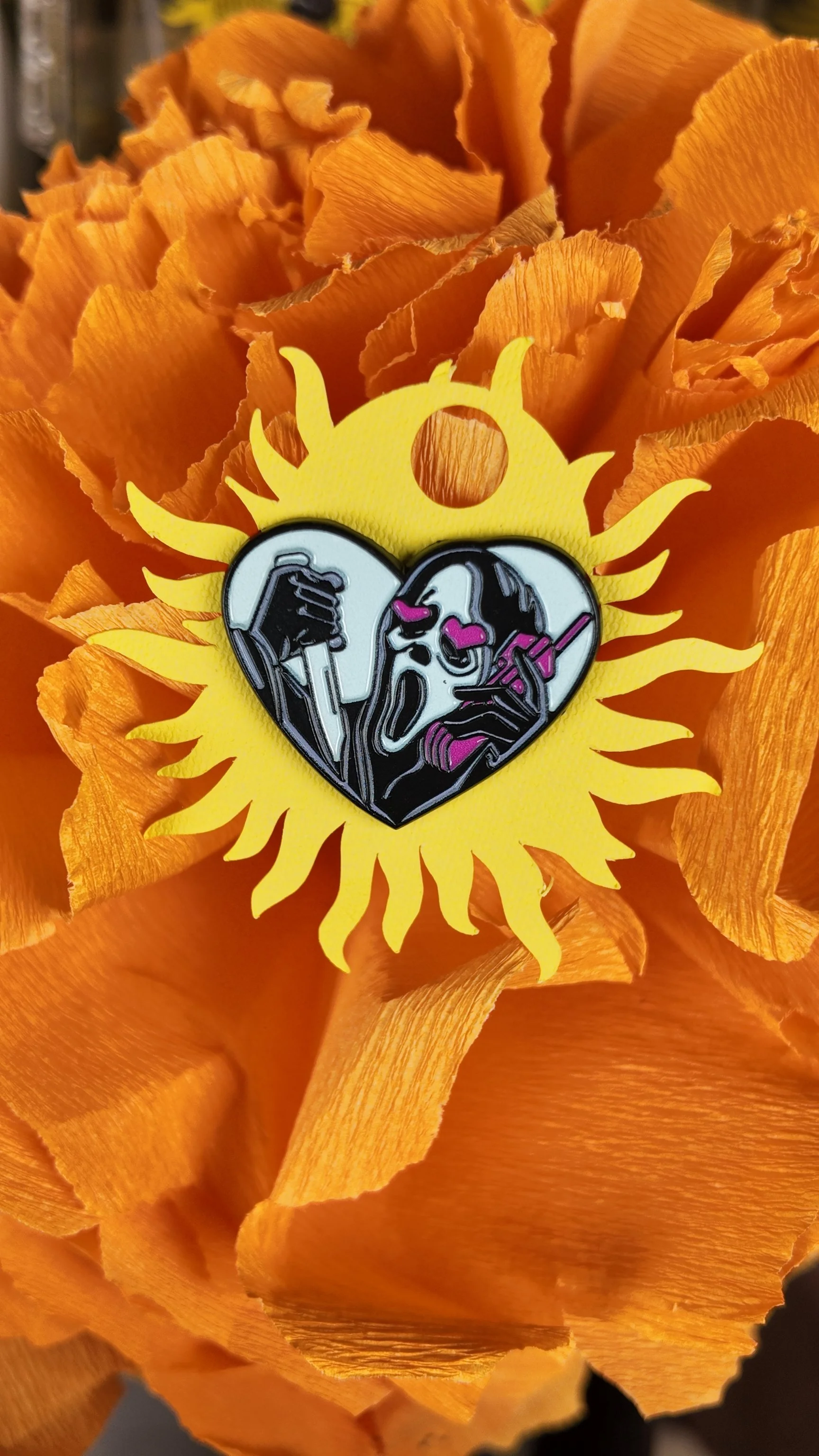 Scary movie lover pin