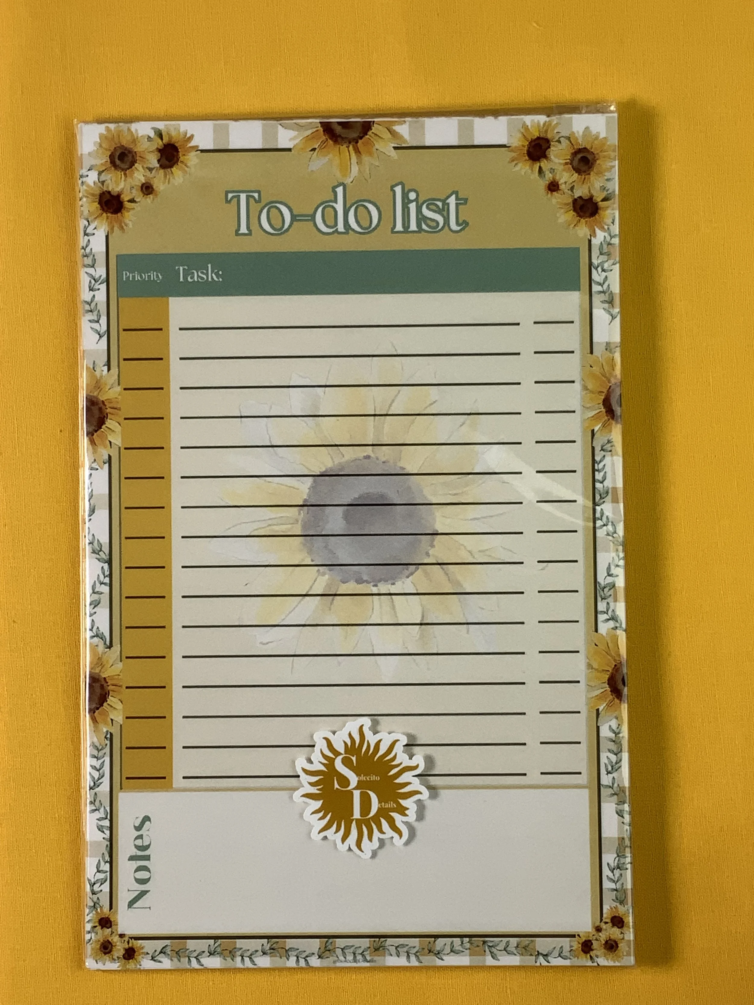 Sunflower Half Size to do