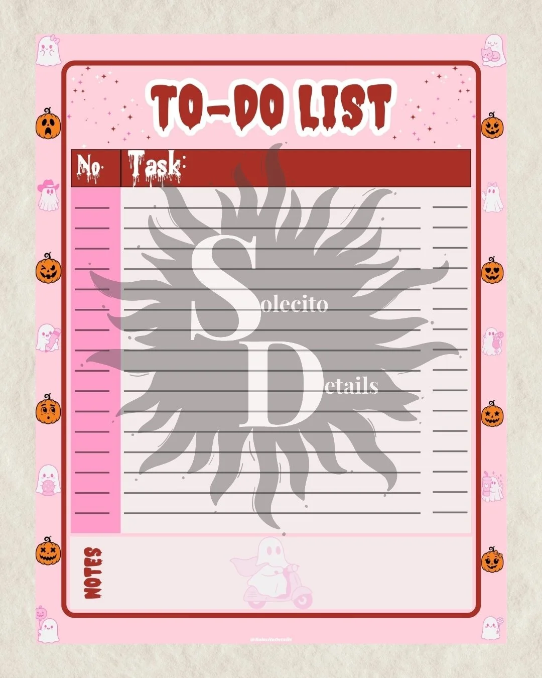 Pink Boo Halloween editable Canva planner bundle with cute ghosts pumpkins spiderwebs to-do lists