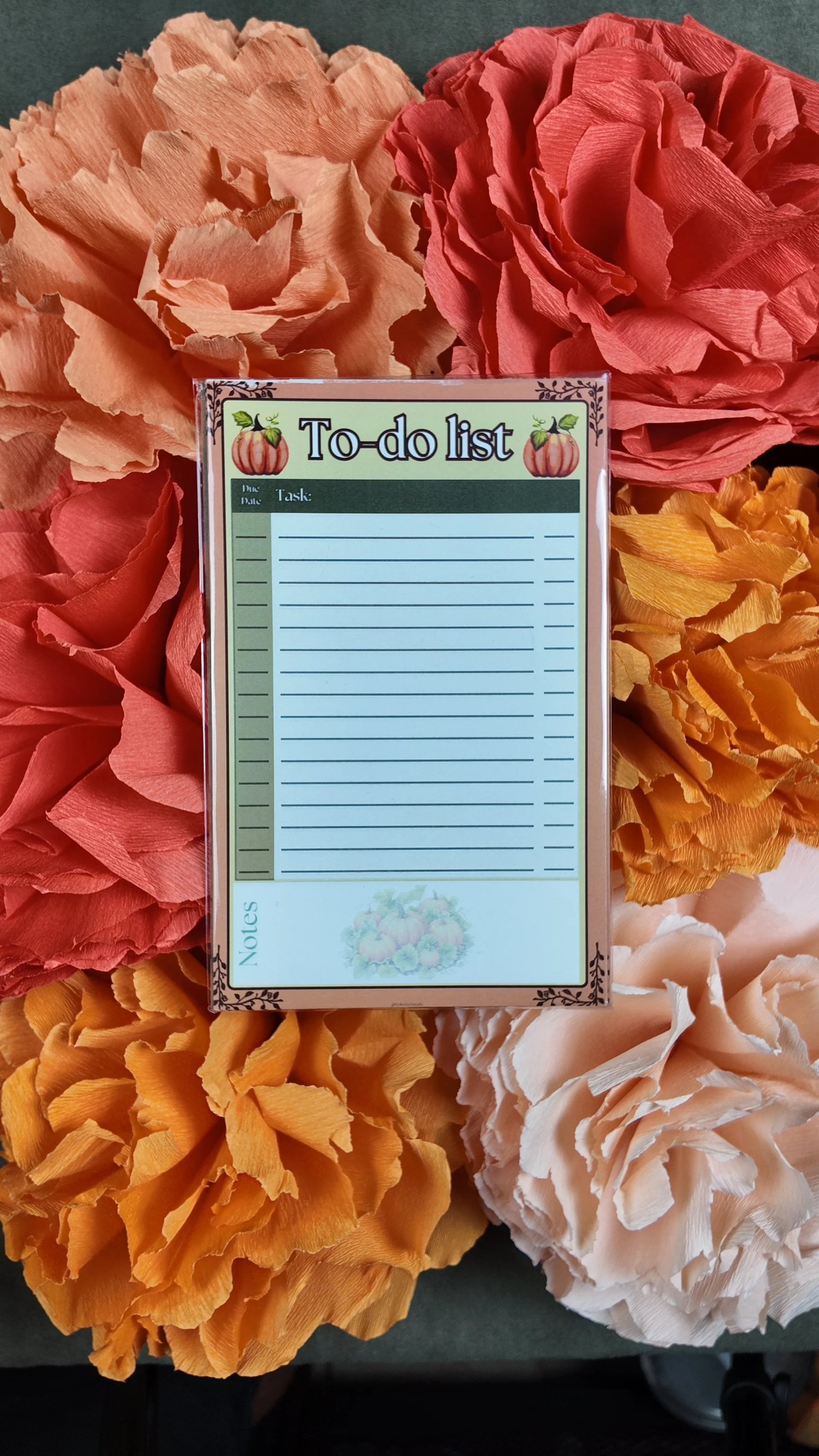 Half size pumpkin to-do list
