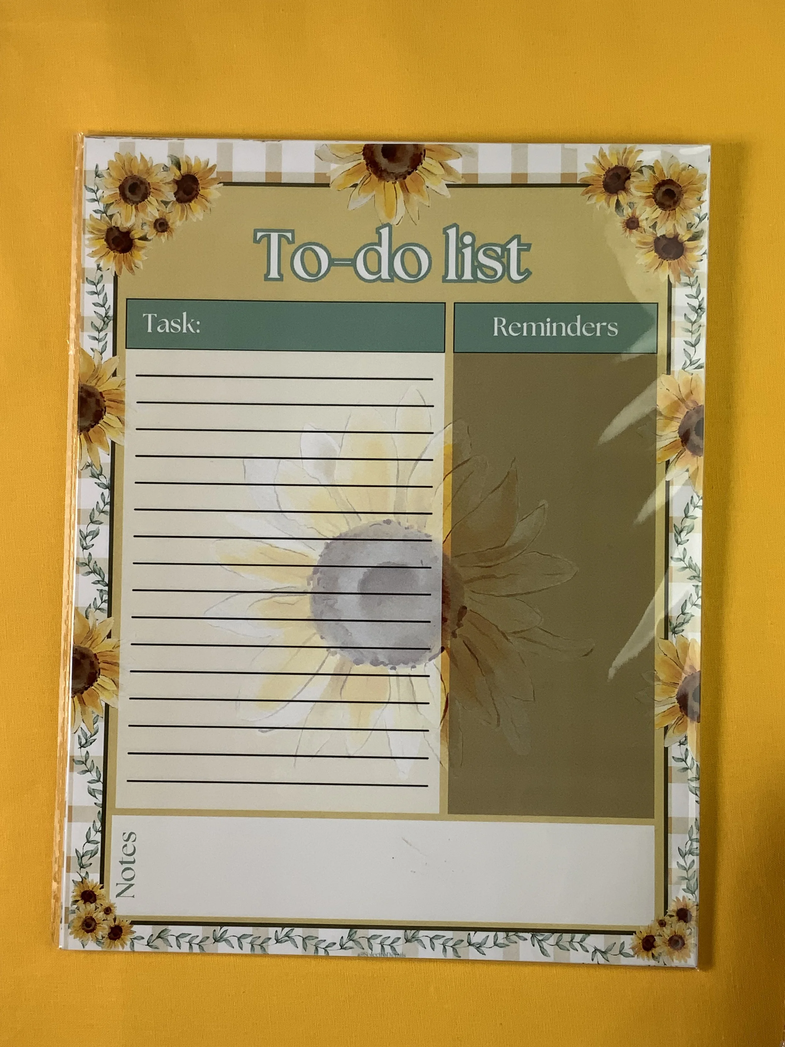 Full Size Sunflower To-Do