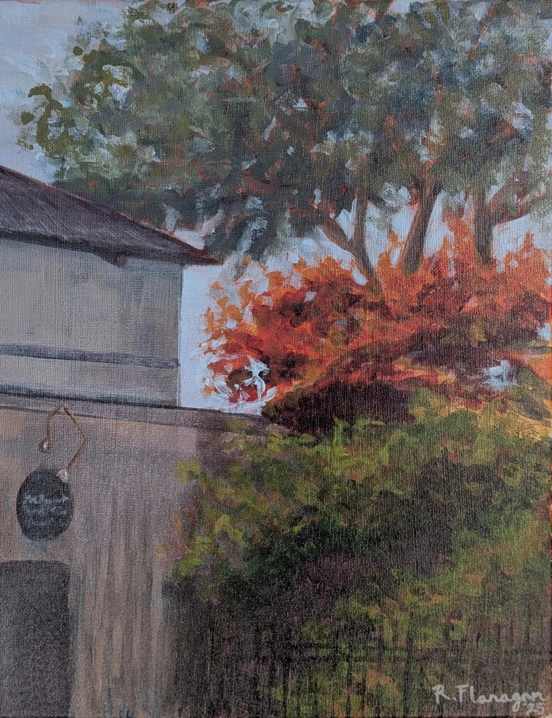 "Midwest Buddist Temple", 2025
Acrylic on Canvas, 11in x 14in