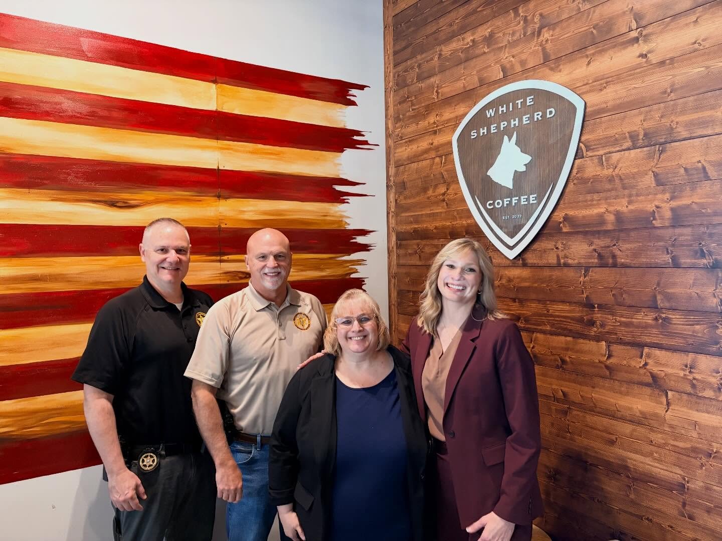 It was great having @williamsoncountysherifftn at our Tollgate shop today for #coffeewithacop !  We appreciate the hard work and dedication of our #lawenforcement partners !  We look forward to hosting another one in the future!!

#whiteshepherdcoffe