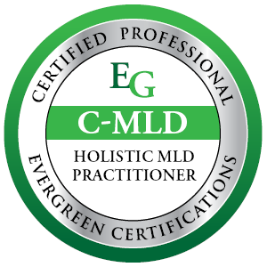Image is of C-MLD show that we have certified manual lymphatic drainage therapist at our business