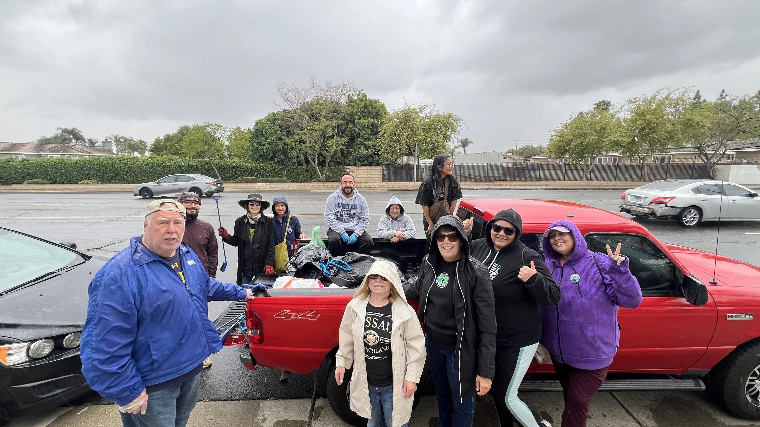 Our first rainy clean-up!