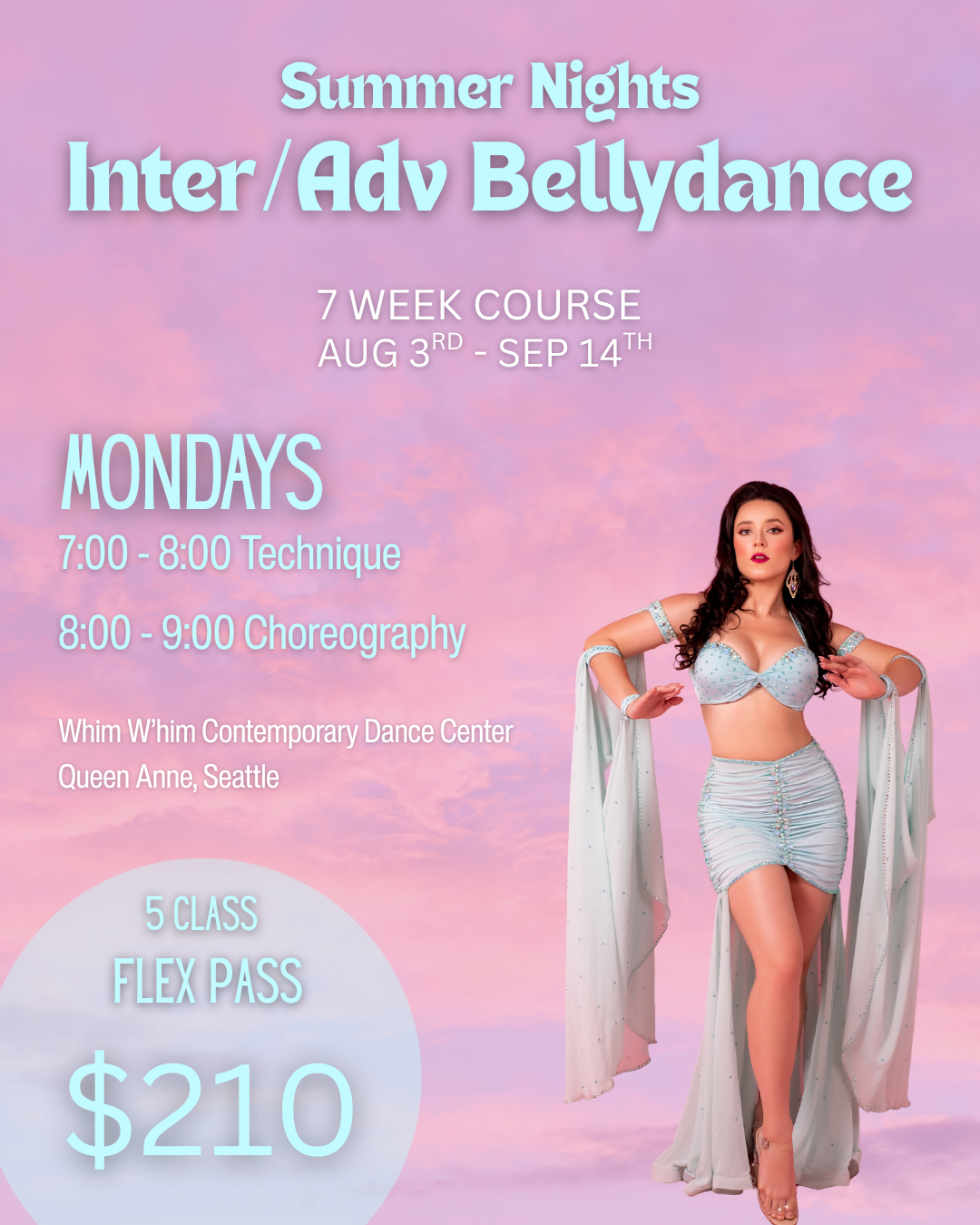 Inter/Adv Bellydance - 5 Class Flex Pass