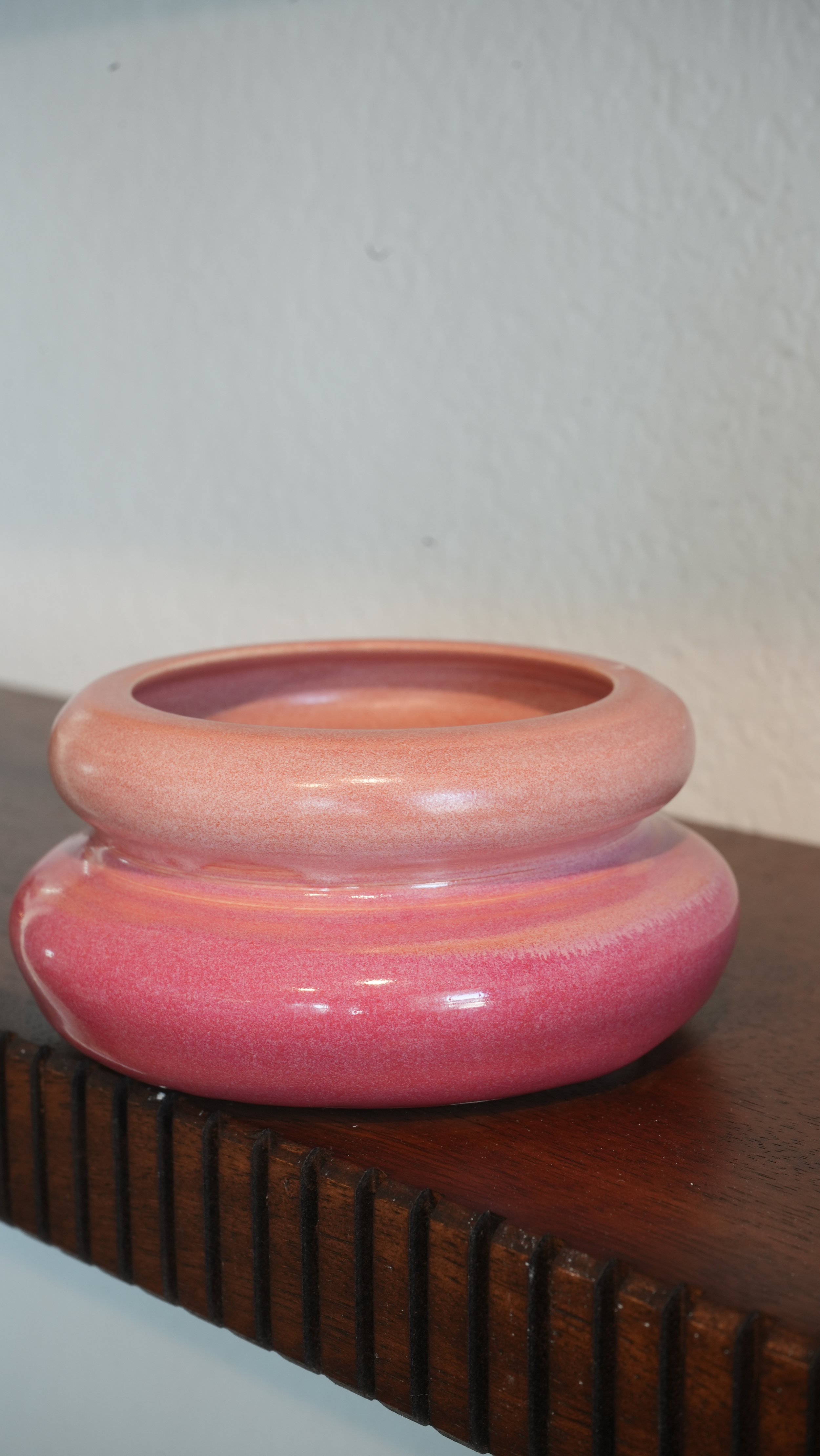 Blush Pink Stacked Low Vessel