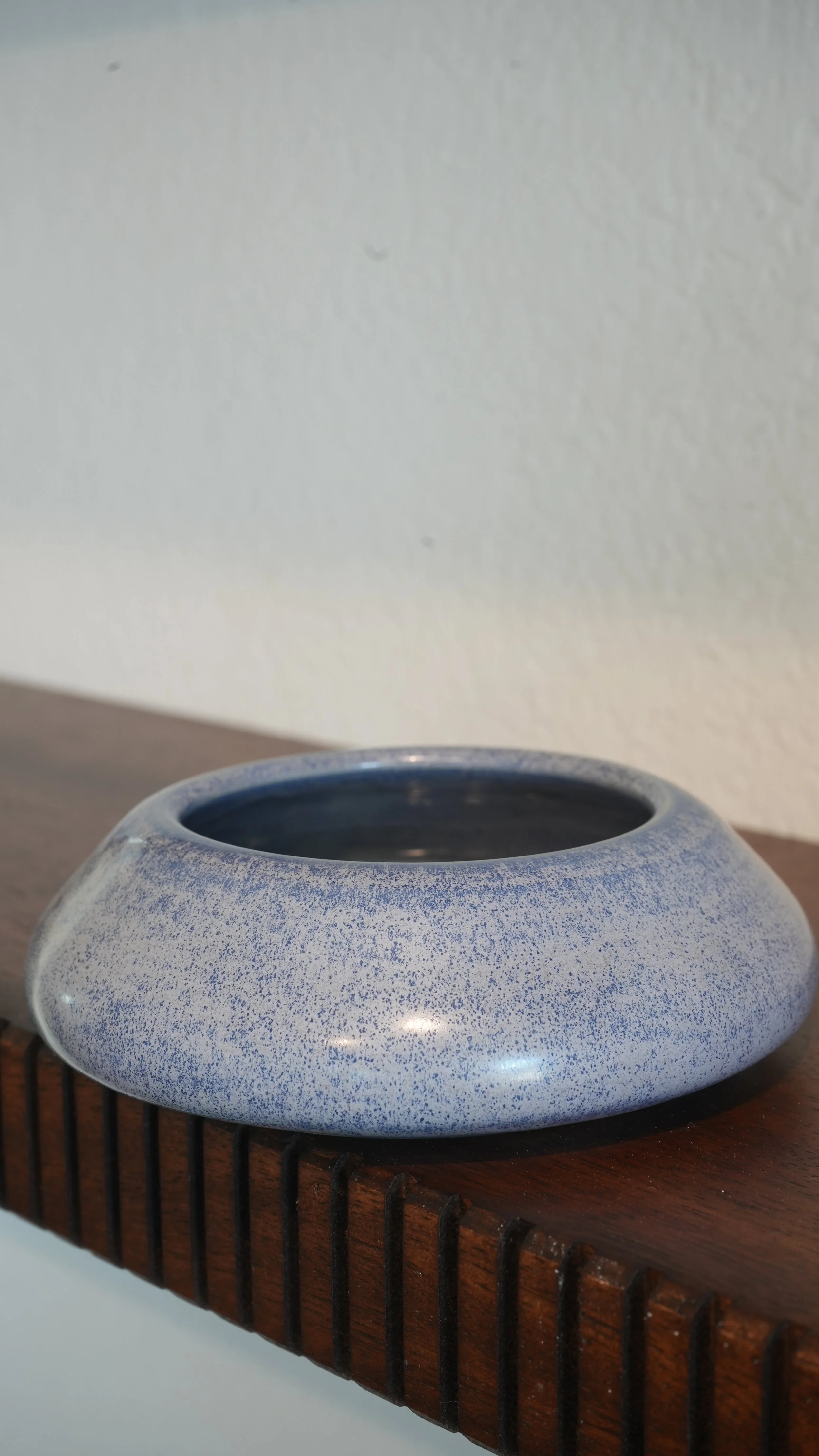 Speckled Blue Low Vessel