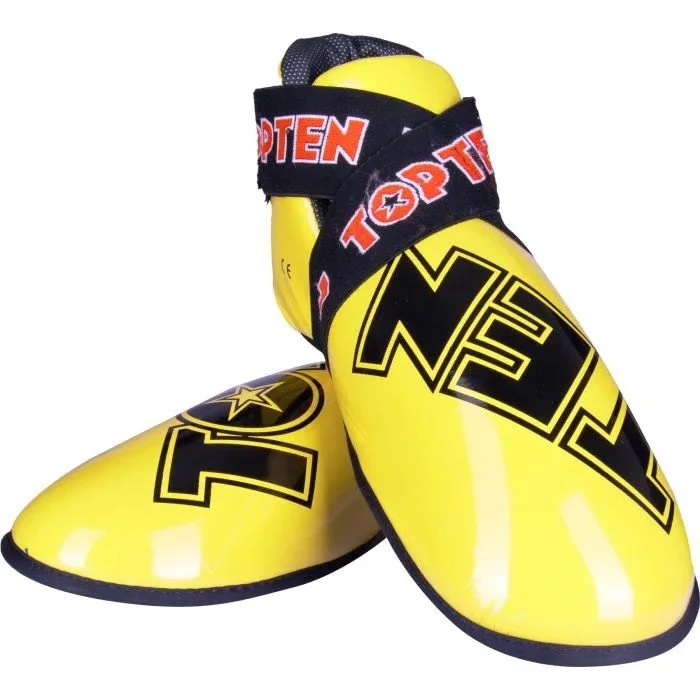TOP TEN Kicks Superlight for competition Yellow foot protectors