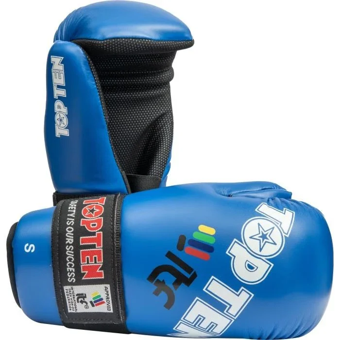 TOP TEN Open Hands ITF Blue Sparring Gloves
