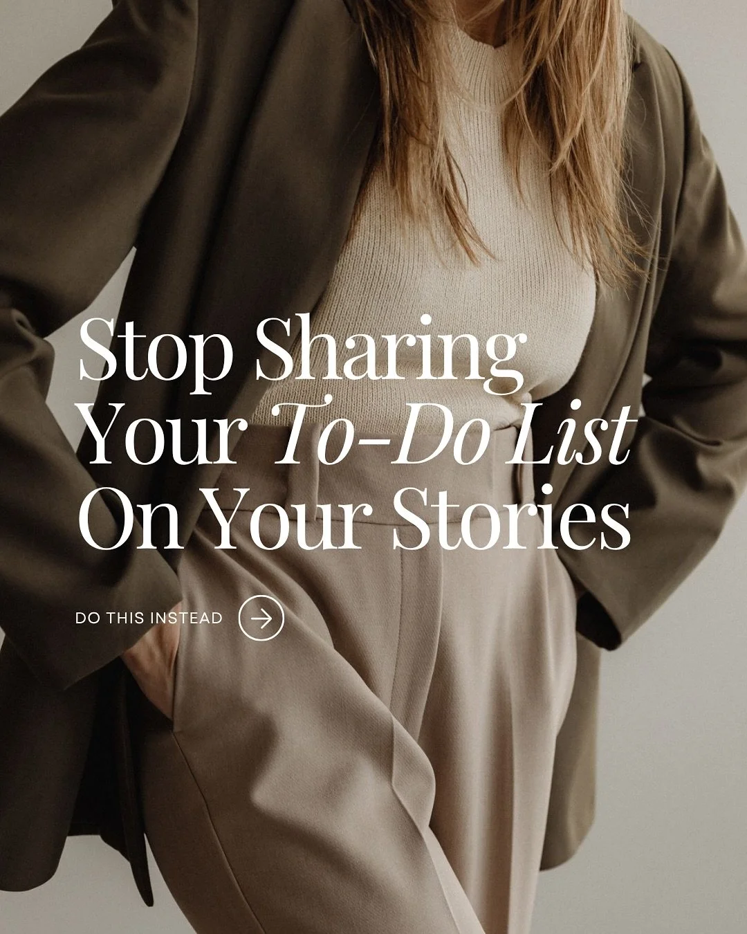 Let&rsquo;s be honest, your to-do list isn&rsquo;t what&rsquo;s going to convert followers into clients 👀

Yes, it shows you&rsquo;re busy. Yes, it feels authentic and human.

But&hellip; it&rsquo;s not what your dream clients are actually following