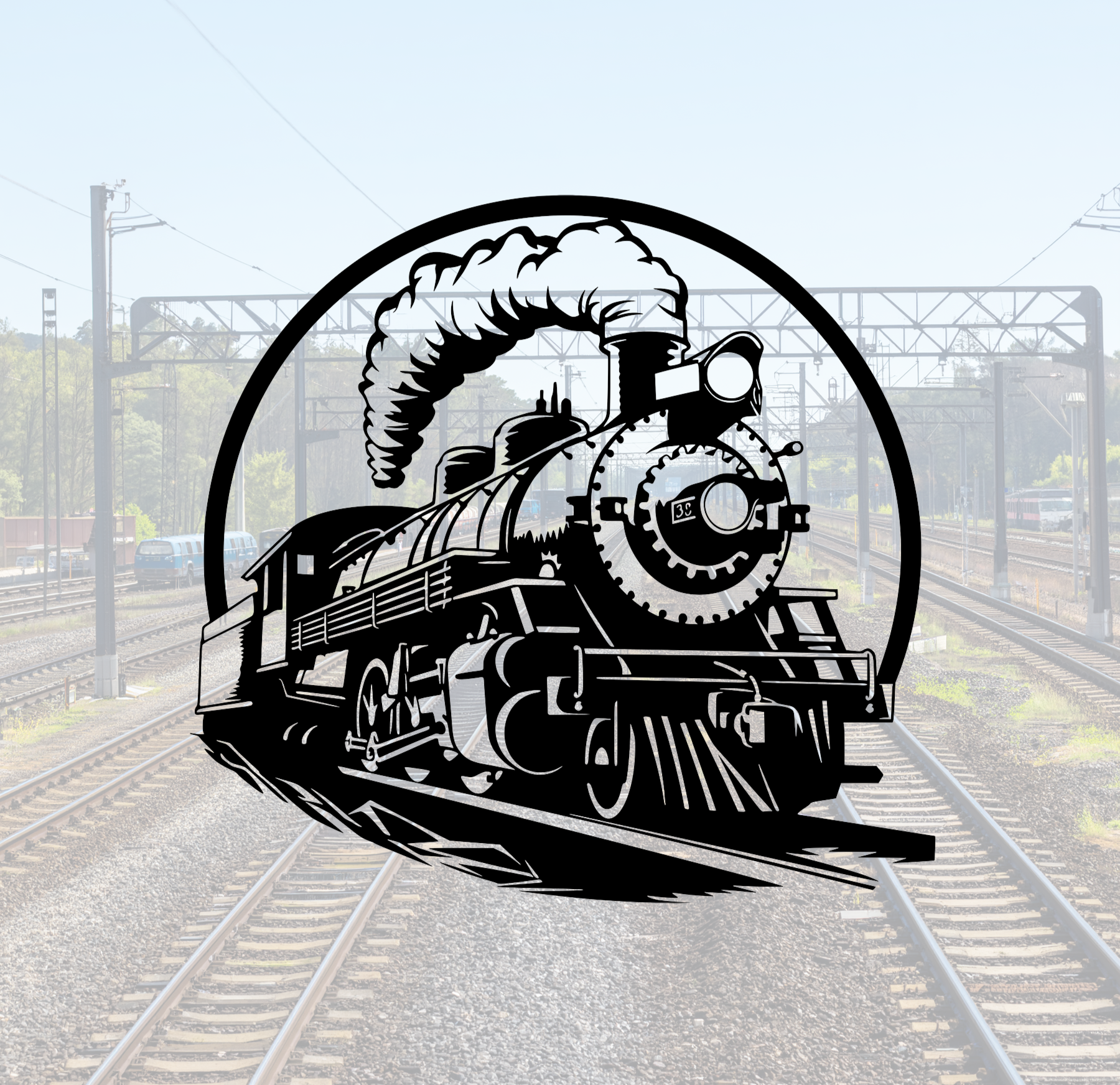 ITEM 147 - 24"W x 22.75"H - Old Train