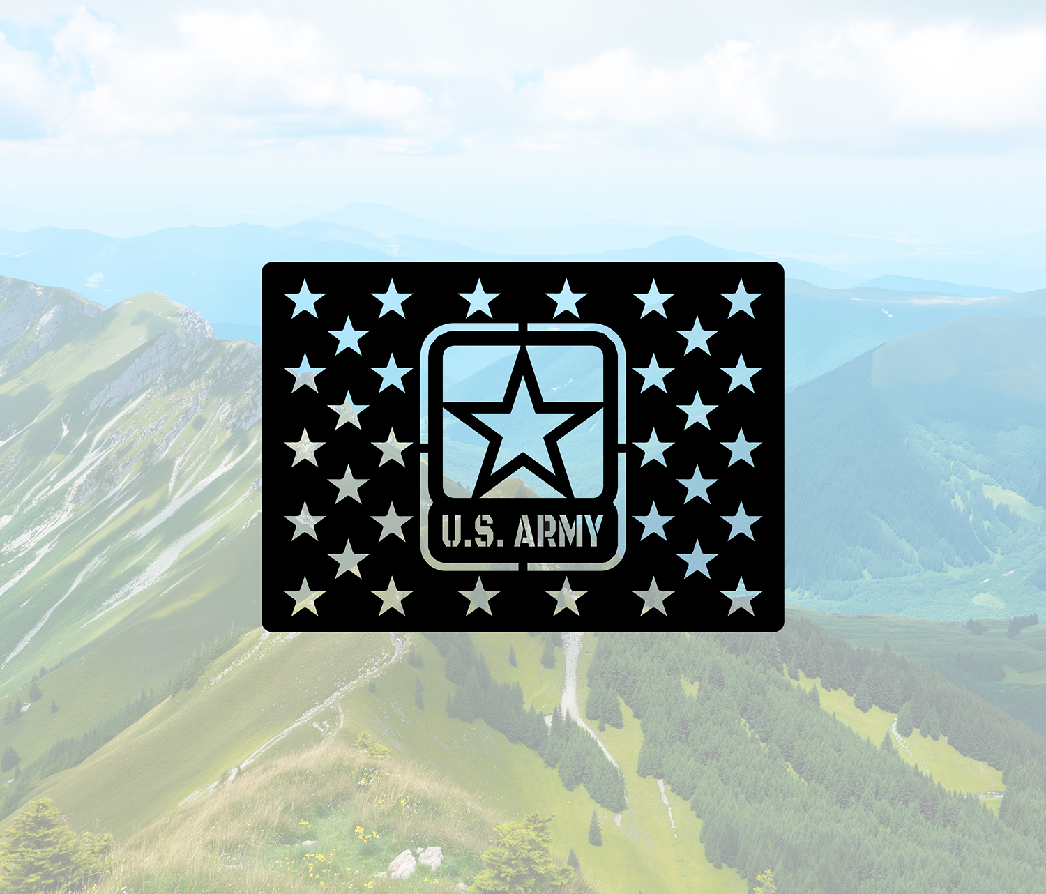 ITEM 148-3 - 14.82"W x 10.5"H - Army Flag