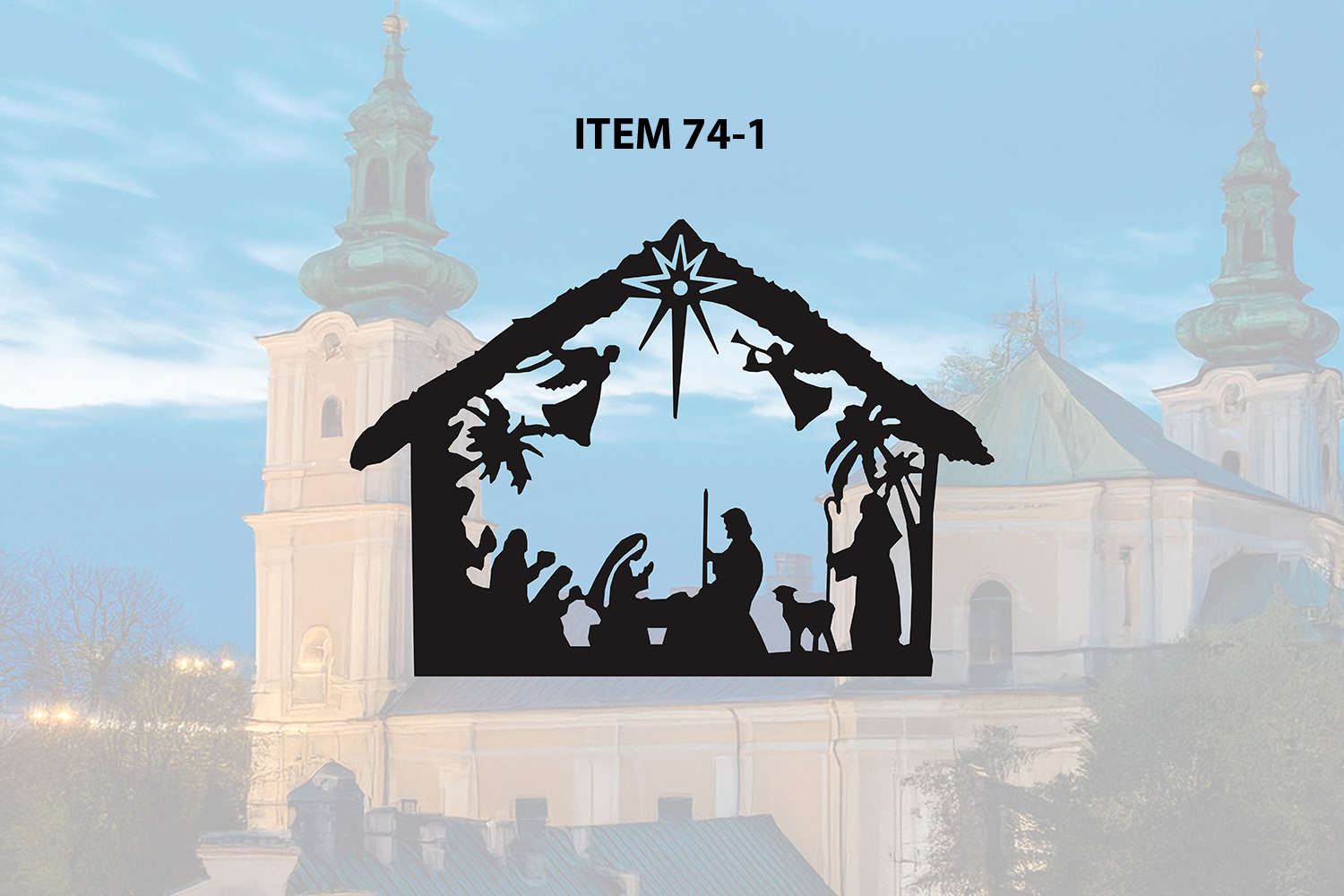 ITEM 74-1 Hanging & 74-2 Standing - 12”W x 8.5”H - Choose one - Nativity Scene