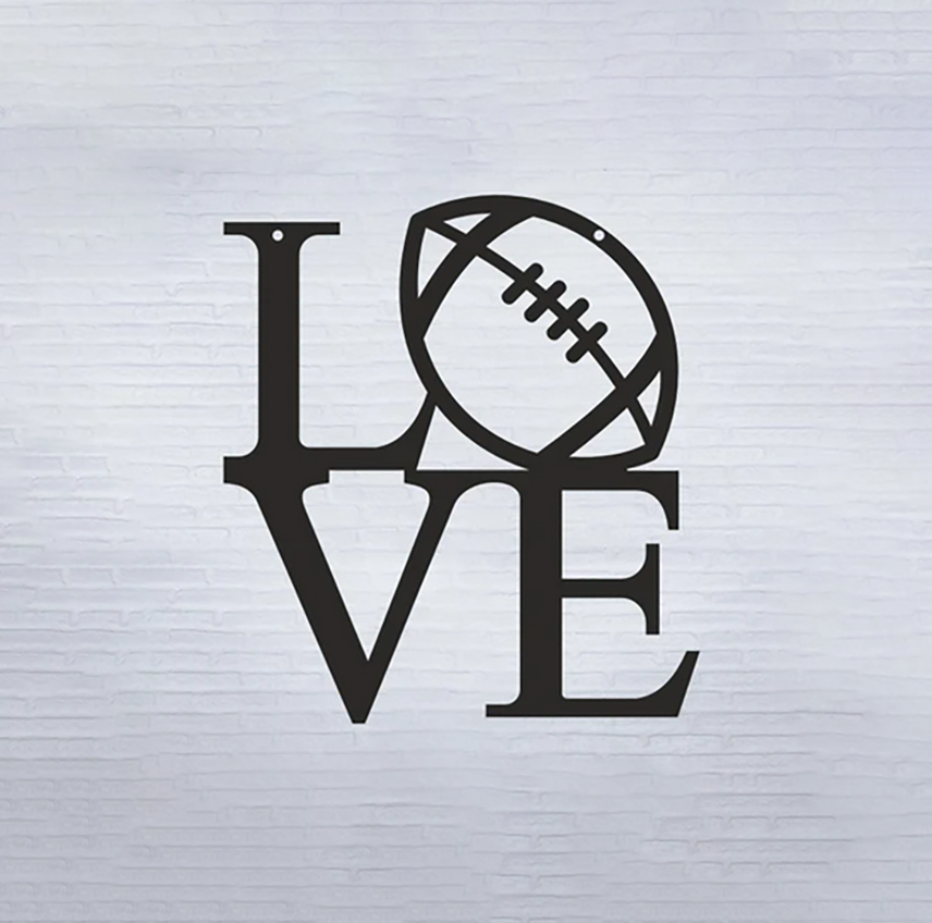 ITEM 95 - 10"W x 11"H - Love Football