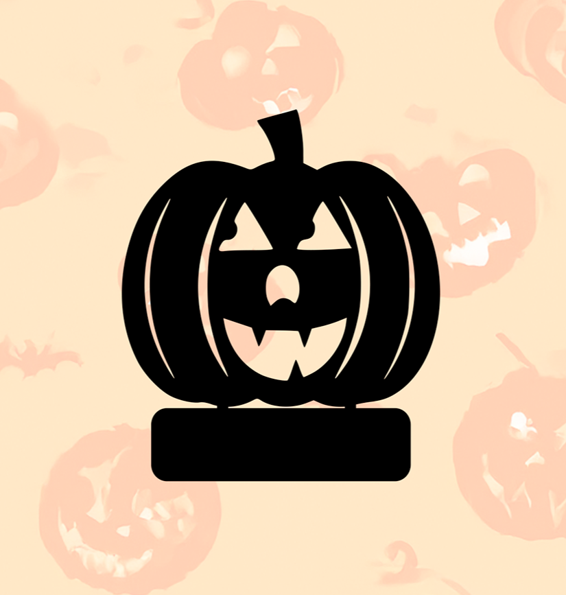 ITEM 106-3 - 6"W x 7"H - Happy, Standing Pumpkin