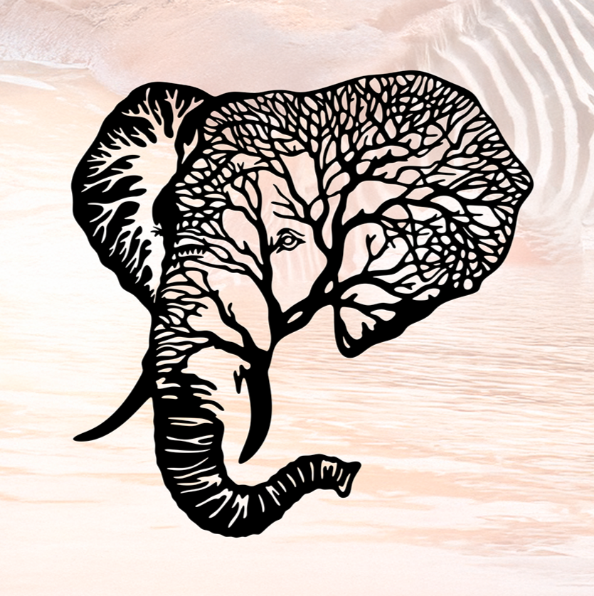 ITEM 20 - 18"W x 18.2”H - Elephant Head