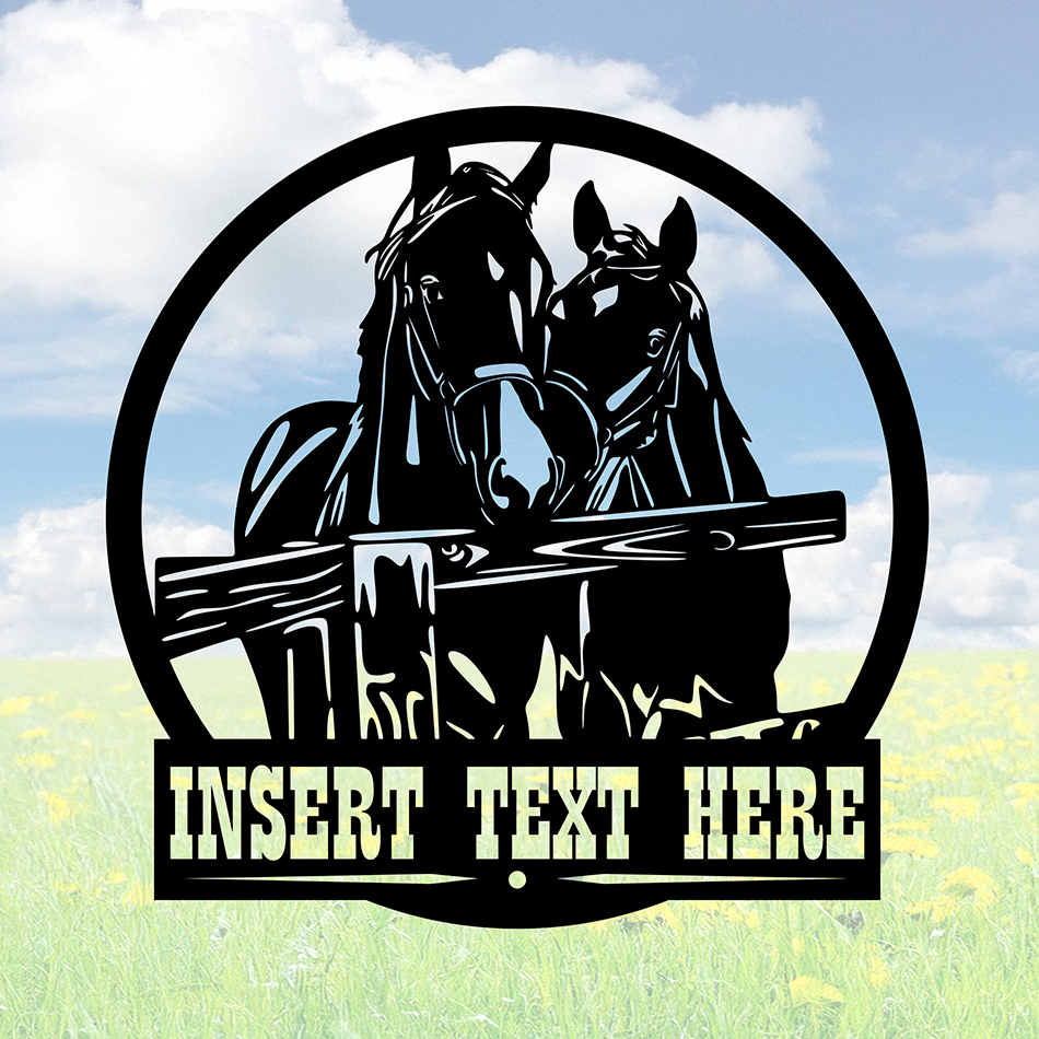 ITEM 26 - 18” x 18” - Custom Name Horse Sign