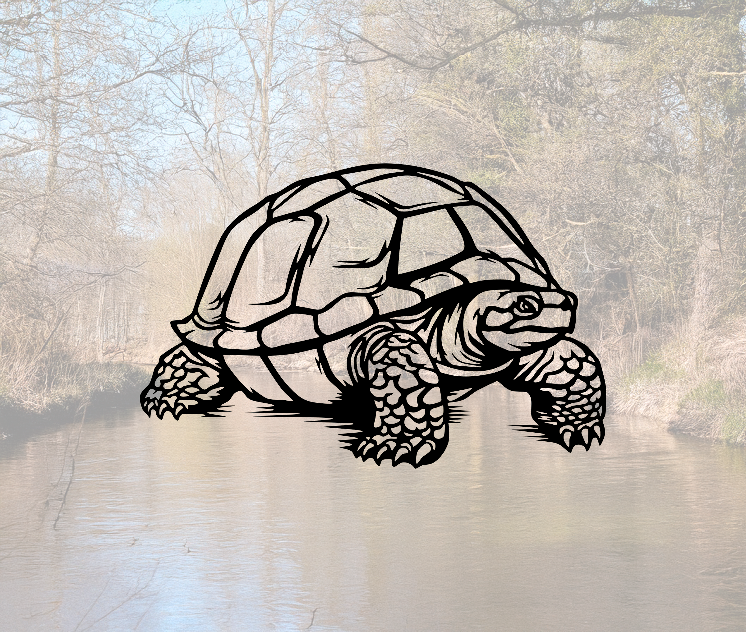 ITEM 9 - 12"W x 8.625”H - Box Turtle