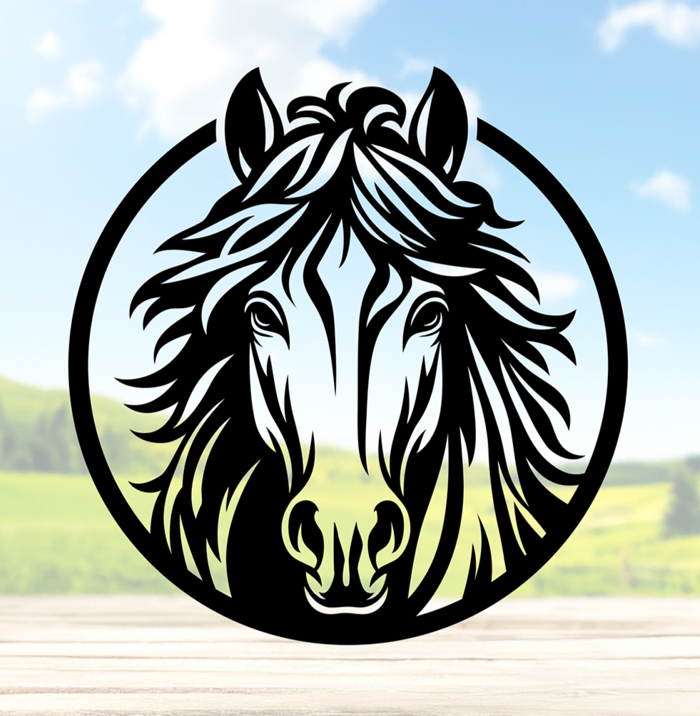 ITEM 25 - 12"W x 12.4”H - Horse Wall Decor