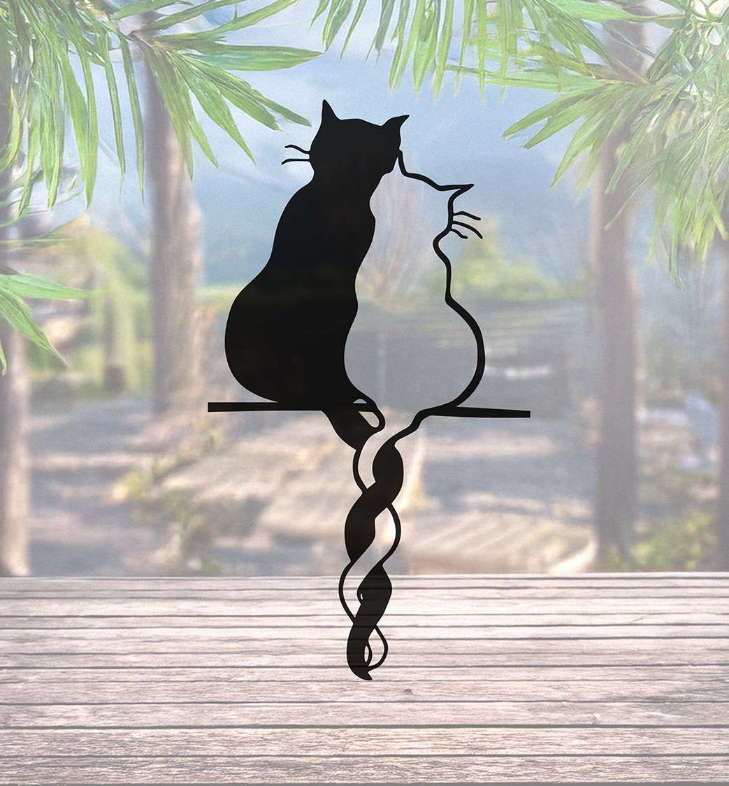 ITEM 14 - 10”W x 18”H - Cats in Love
