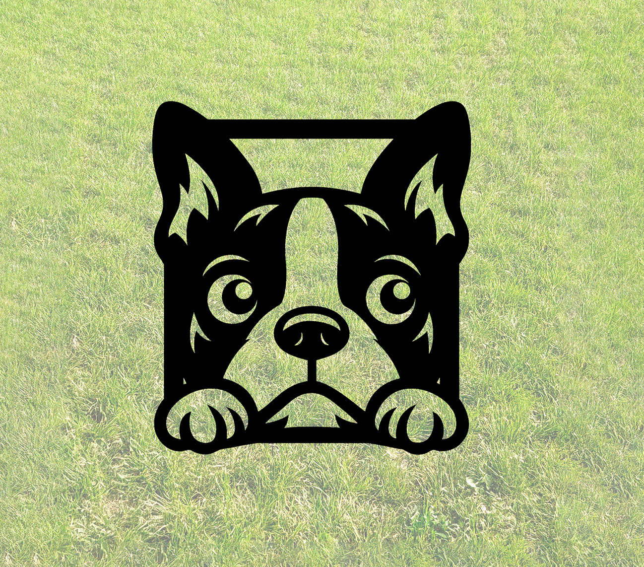 ITEM 8-1 - 8"W x 9"H - Boston Terrier Looking Right
