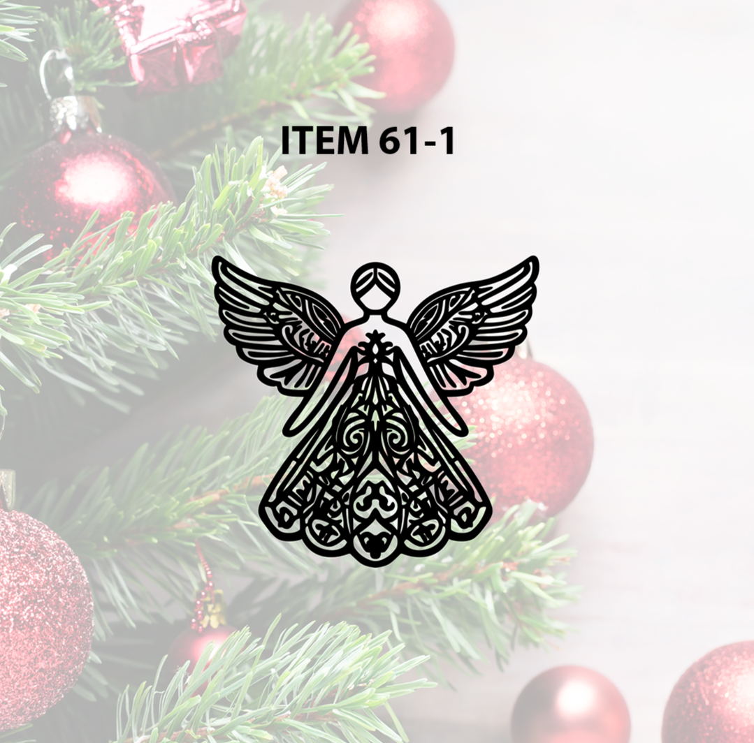 ITEM 61-1 Thru 61-6 - 6 Different Stainless Steel Angels to Choose From - Angel Tree Ornaments