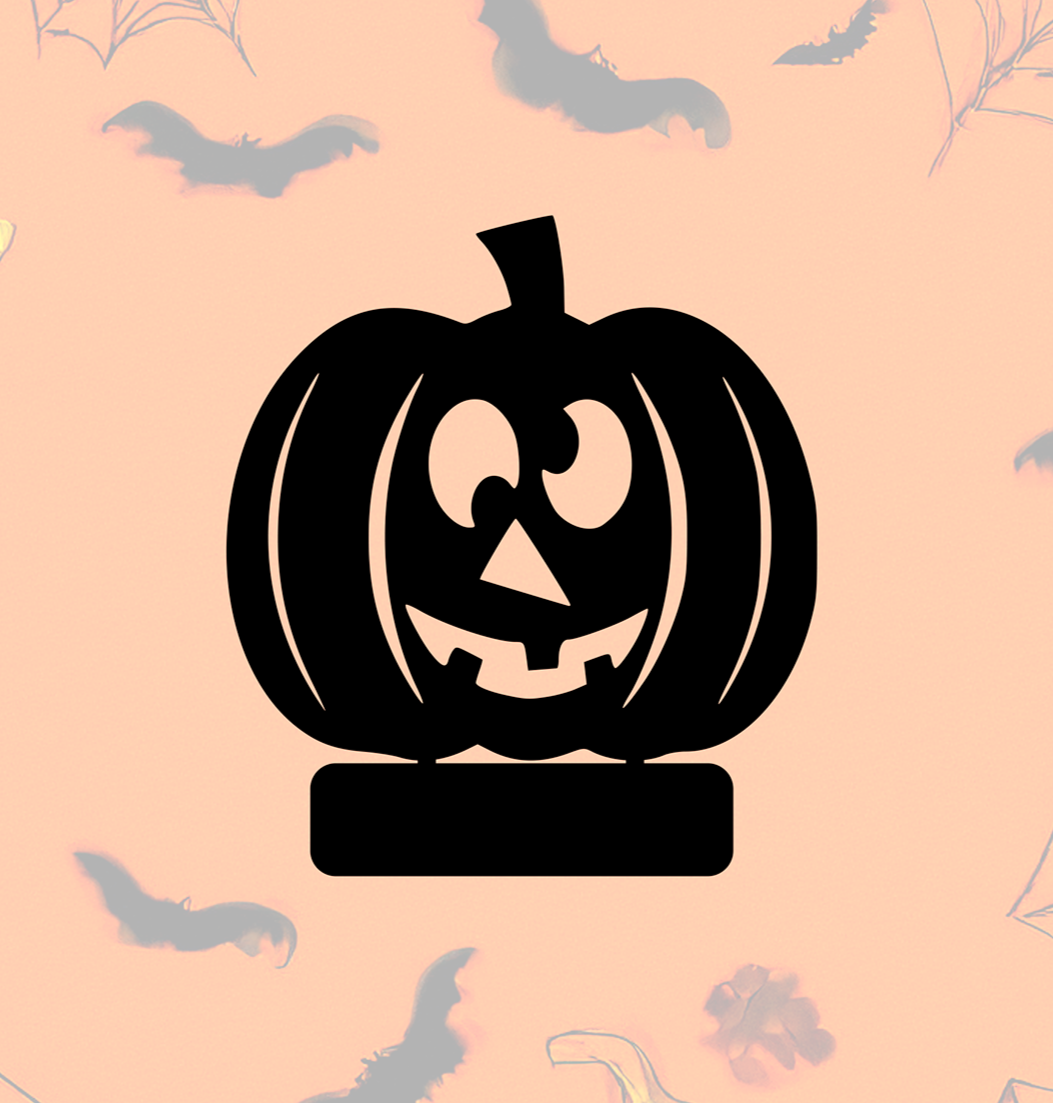 ITEM 106-1 - 6"W x 7.1"H - Crazy, Standing Pumpkin