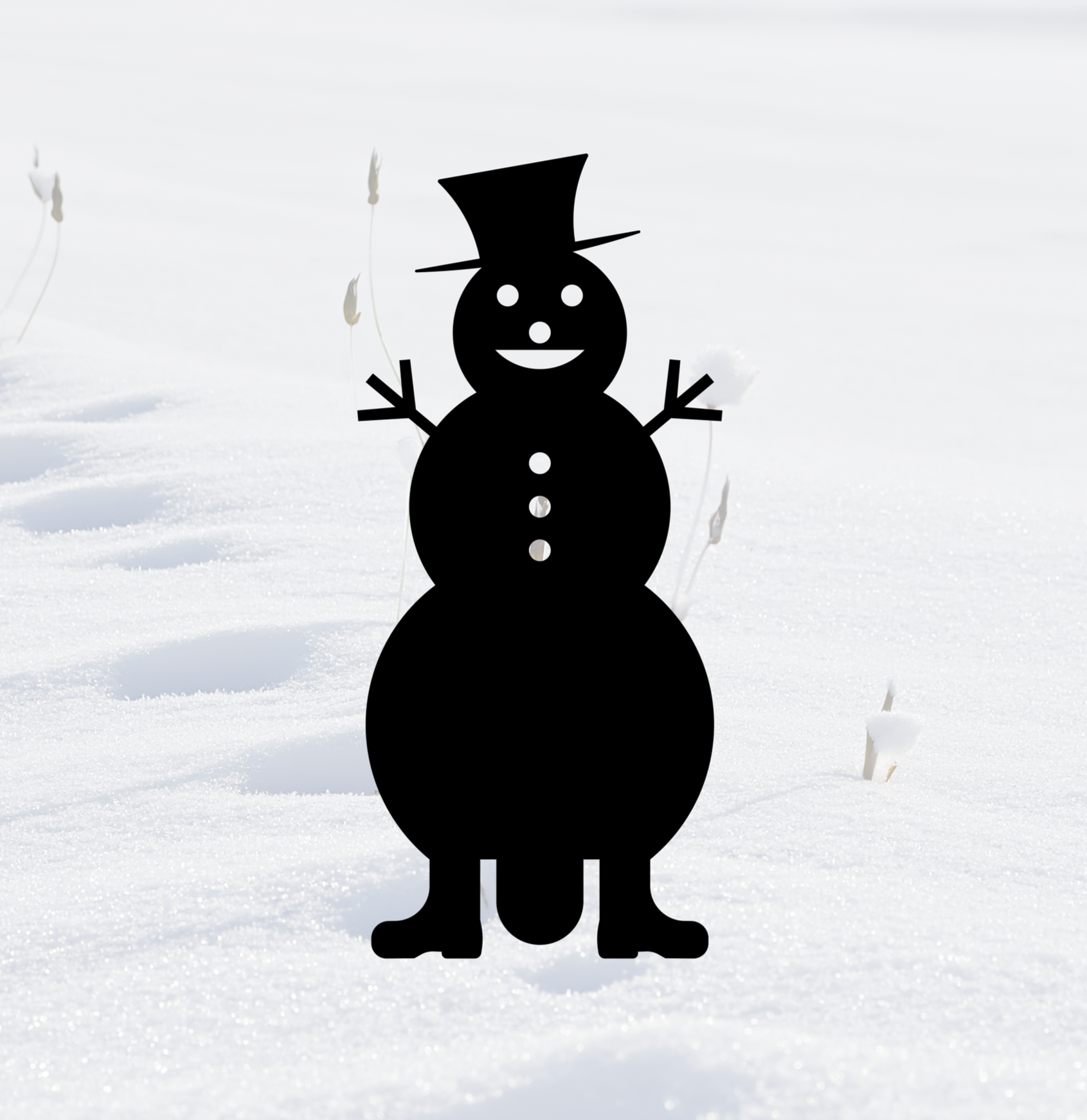 ITEM 62-1 - 7” Tall - Sitting Snowman 2D