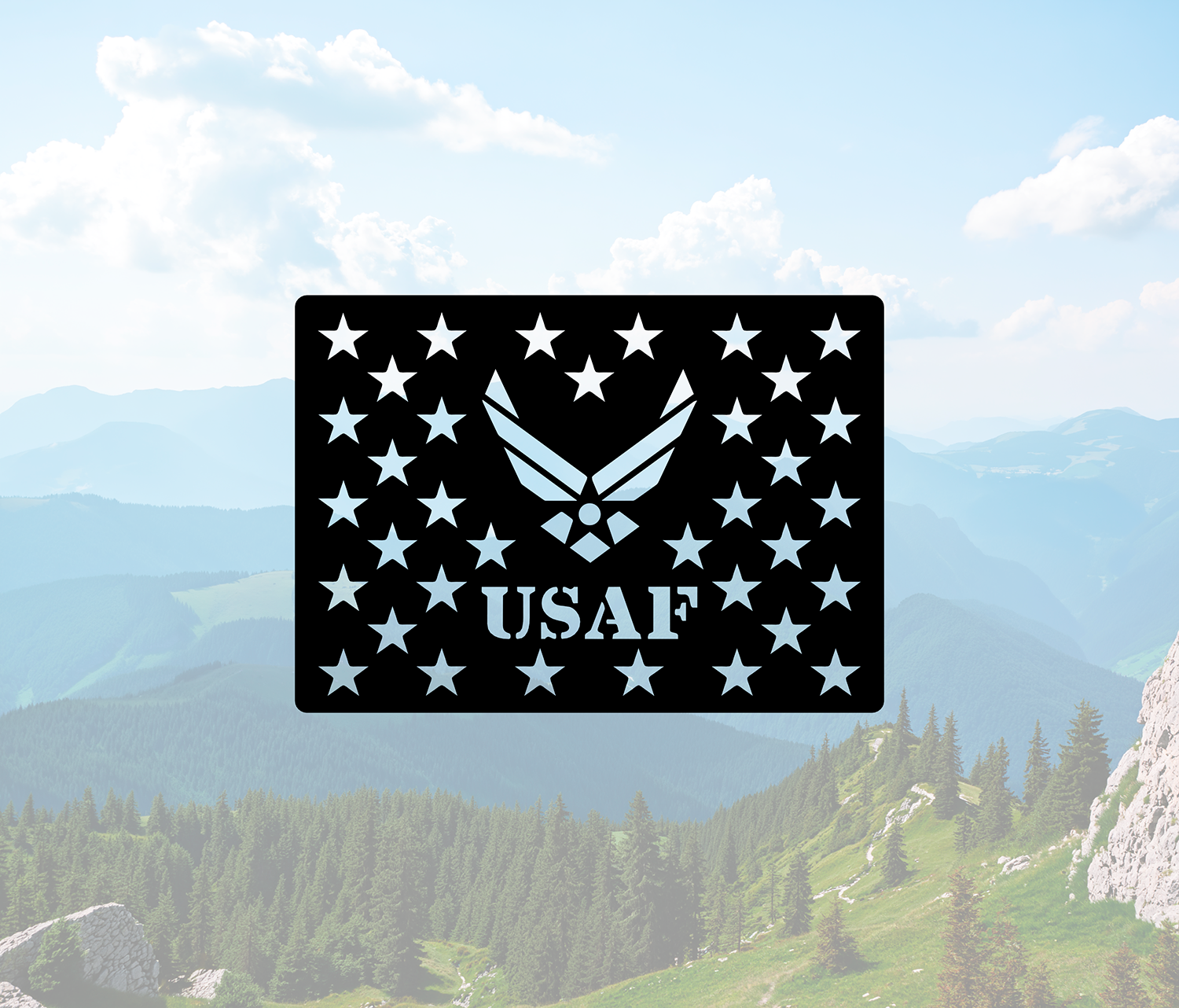 ITEM 148-1 - 14.82"W x 10.5"H - Air Force Flag