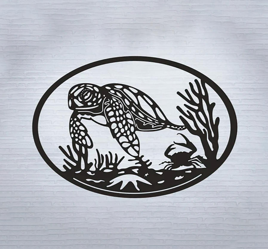 ITEM 55 - 14”W x 9.75”H - Sea Turtle Scene