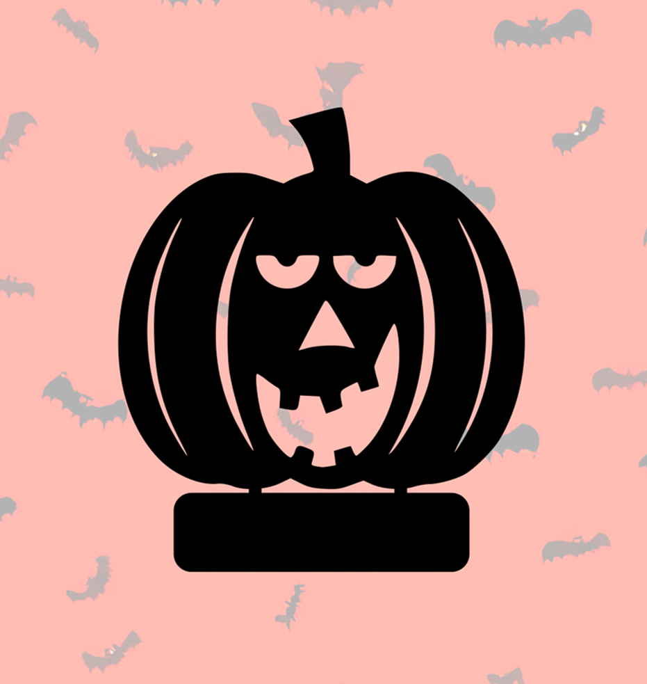ITEM 106-4 - 6"W x 6.9"H - Sleepy, Standing Pumpkin