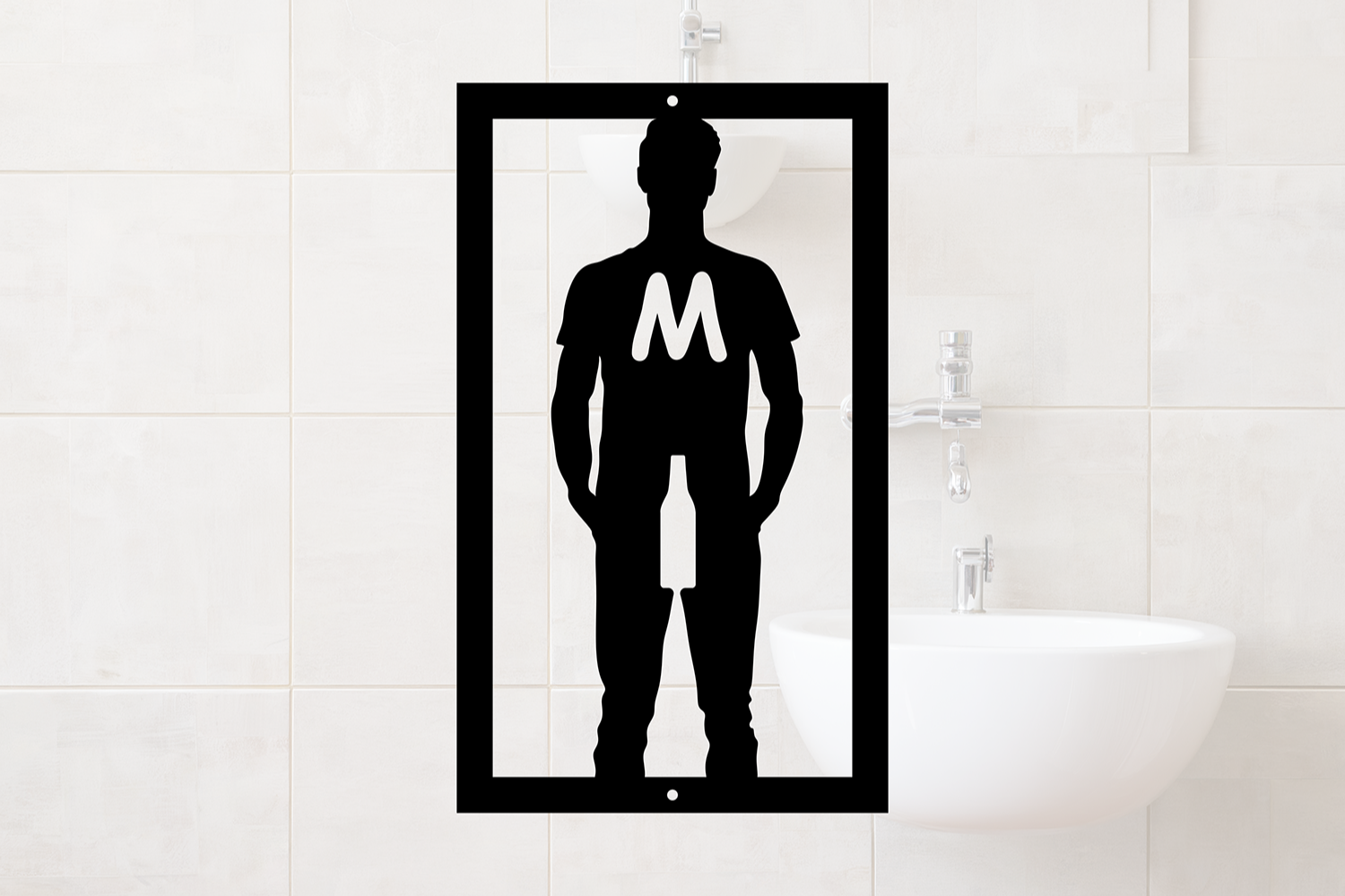 ITEM 96-1 - 6'W x 10"H - Male Bathroom Sign