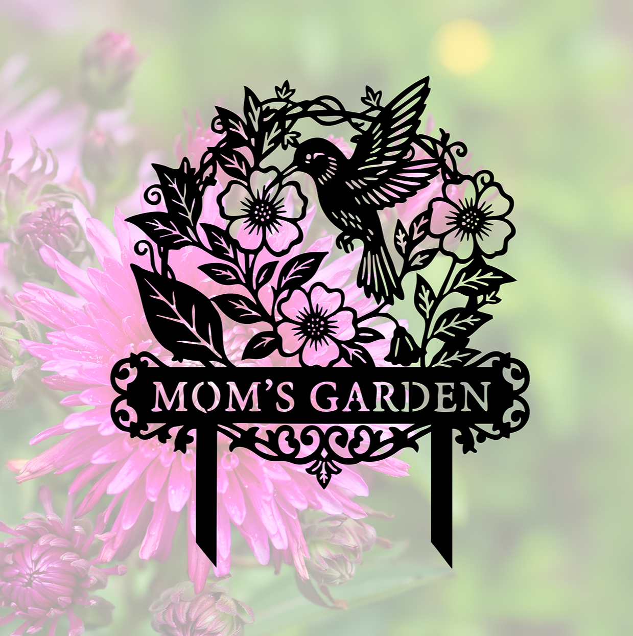 ITEM 165 - 15”W x 17.5”H - Hummingbird Garden Stake