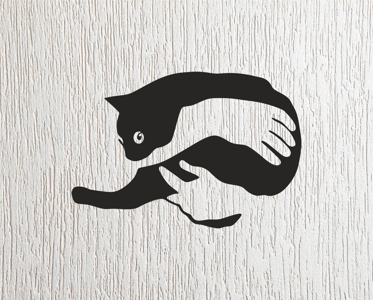ITEM 1 - 12"W x 8.2"H - Arms Around Cat