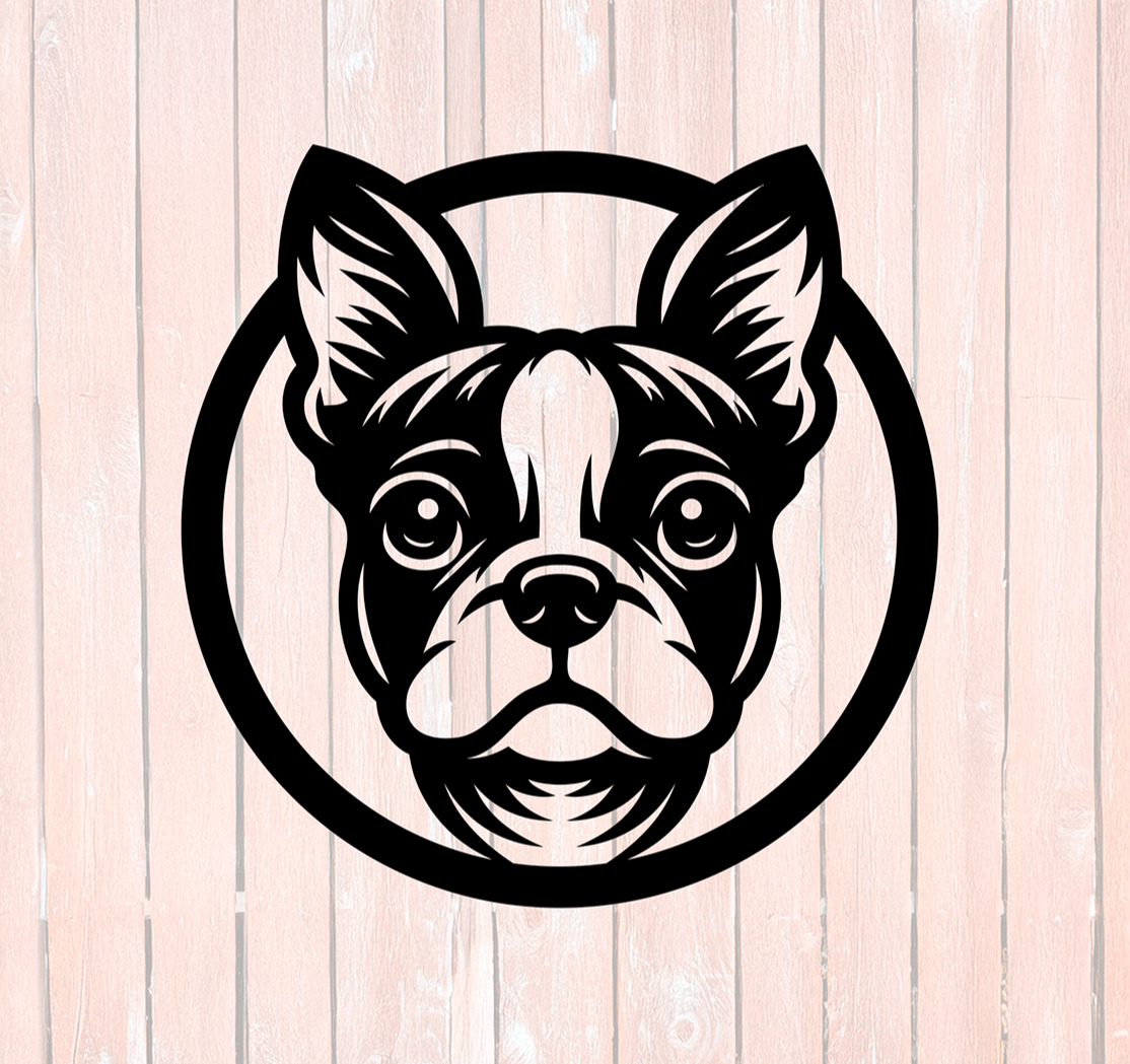 ITEM 8-4 - 8”W x 8”H - Boston Terrier Head