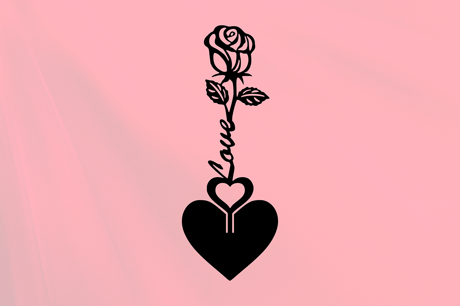 ITEM 93 - 5"W x 13.2”H - Rose, Love